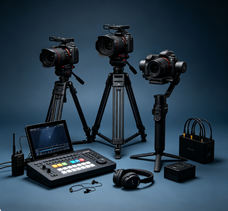 Small Team Multi-Camera On-Site Video Recording and Filming Coordination Solution